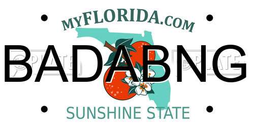 BADABNG Florida License Plate
