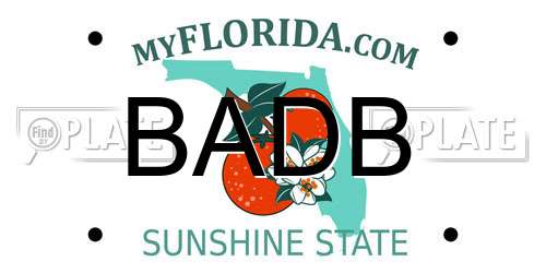BADB Florida License Plate
