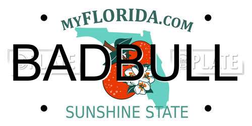 BADBULL Florida License Plate