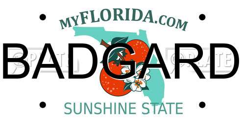BADGARD Florida License Plate