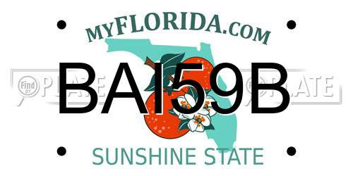BAI59B Florida License Plate