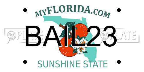 BAIL23 Florida License Plate