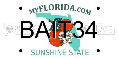 BAIT34 Florida License Plate