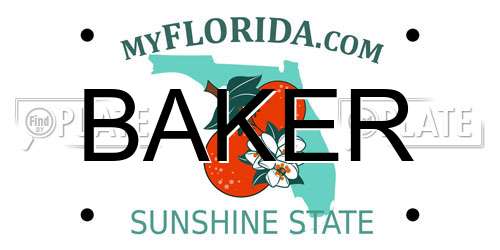 BAKER Florida License Plate