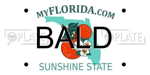 BALD Florida License Plate