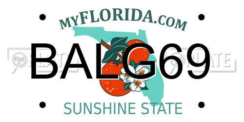 BALG69 Florida License Plate