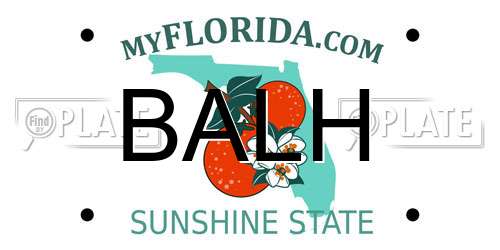 BALH Florida License Plate