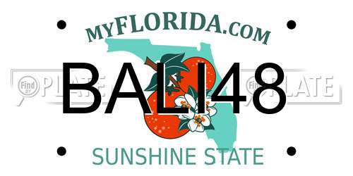 BALI48 Florida License Plate