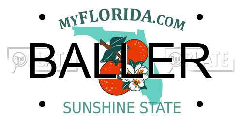 BALLER Florida License Plate