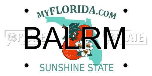 BALRM Florida License Plate