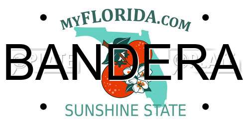 BANDERA Florida License Plate