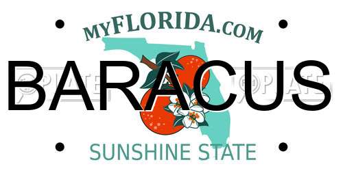 BARACUS Florida License Plate