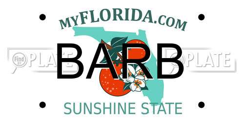 BARB Florida License Plate