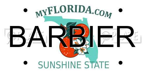 BARBIER Florida License Plate