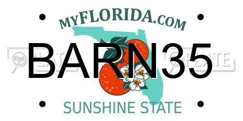 BARN35 Florida License Plate