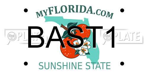 BAST1 Florida License Plate