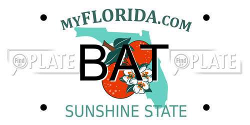 BAT Florida License Plate
