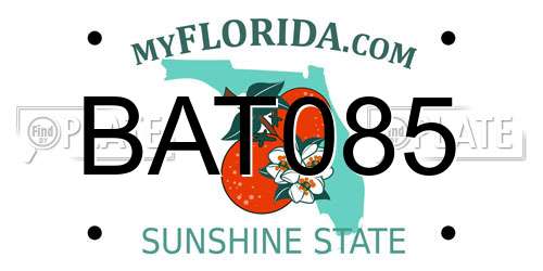 BAT085 Florida License Plate