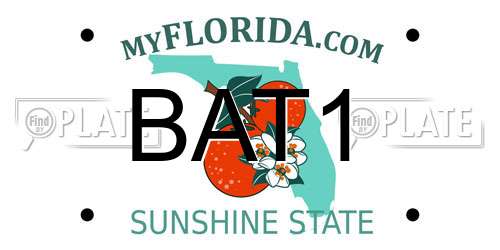 BAT1 Florida License Plate