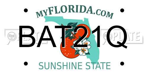 BAT21Q Florida License Plate