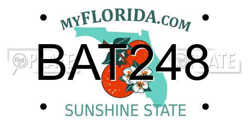 BAT248 Florida License Plate