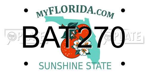 BAT270 Florida License Plate