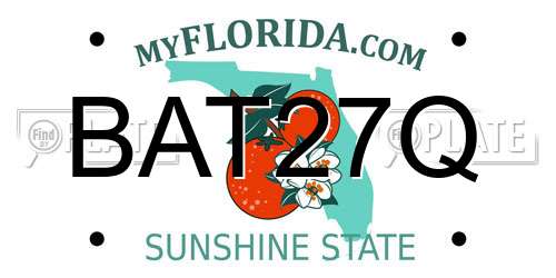 BAT27Q Florida License Plate
