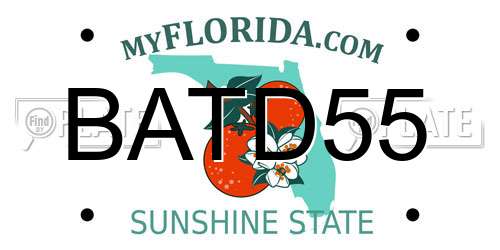 BATD55 Florida License Plate