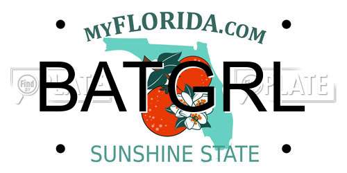BATGRL Florida License Plate