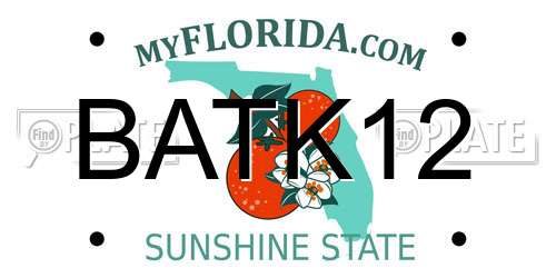 BATK12 Florida License Plate