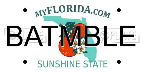 BATMBLE Florida License Plate