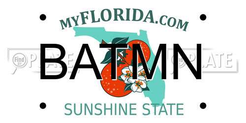BATMN Florida License Plate