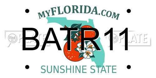 BATR11 Florida License Plate