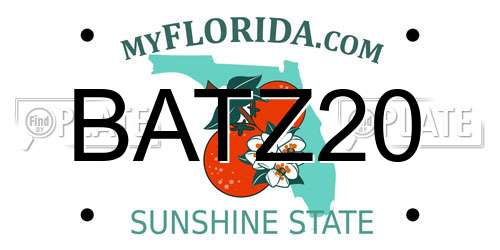 BATZ20 Florida License Plate