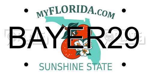 BAYER29 Florida License Plate