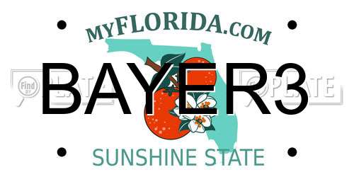 BAYER3 Florida License Plate