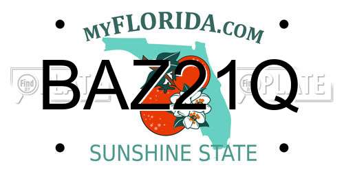 BAZ21Q Florida License Plate