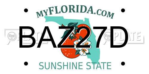 BAZ27D Florida License Plate