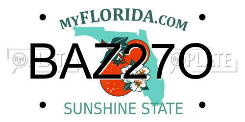BAZ27O Florida License Plate
