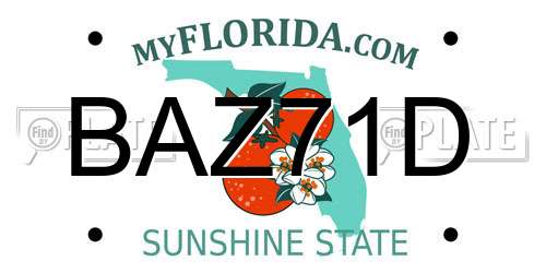 BAZ71D Florida License Plate