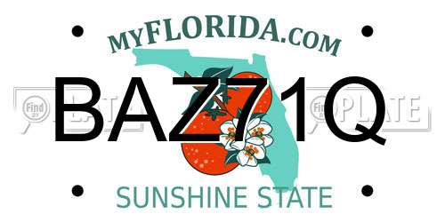 BAZ71Q Florida License Plate