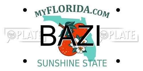 BAZI Florida License Plate