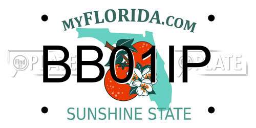 BB01IP Florida License Plate