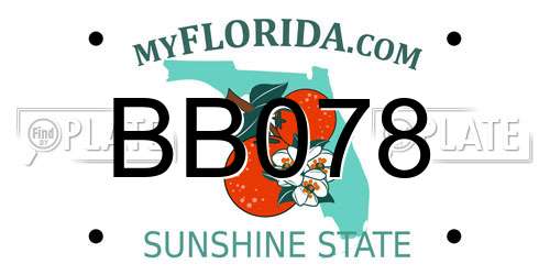BB078 Florida License Plate