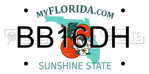 BB16DH Florida License Plate