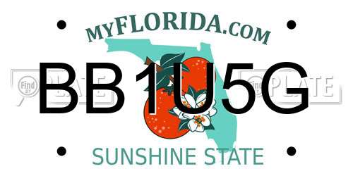 BB1U5G Florida License Plate