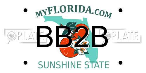 BB2B Florida License Plate