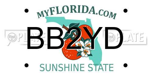 BB2YD Florida License Plate