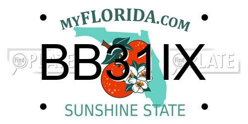 BB31IX Florida License Plate