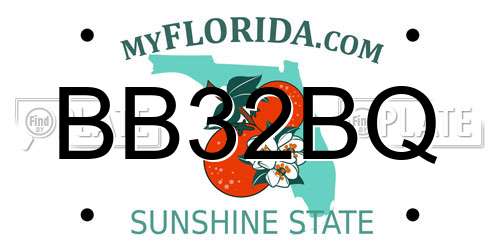BB32BQ Florida License Plate